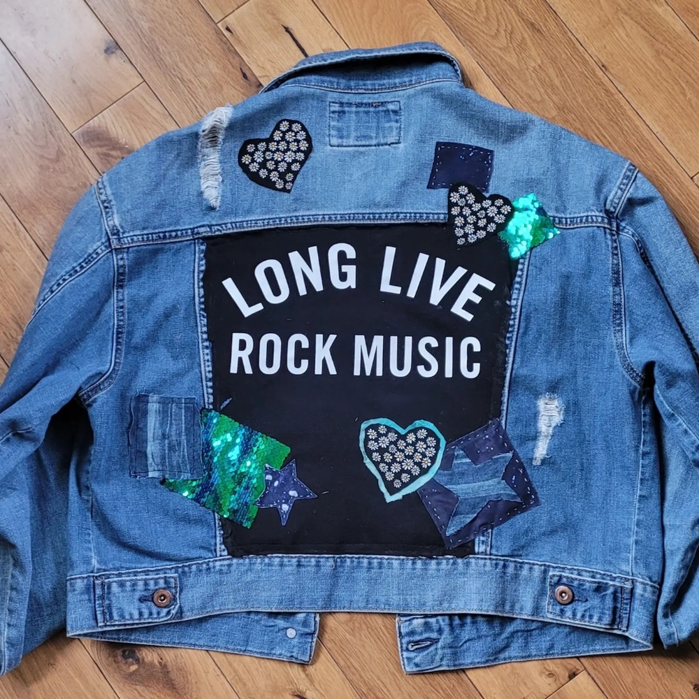 The BADD Bohemian upcycled denim jacket